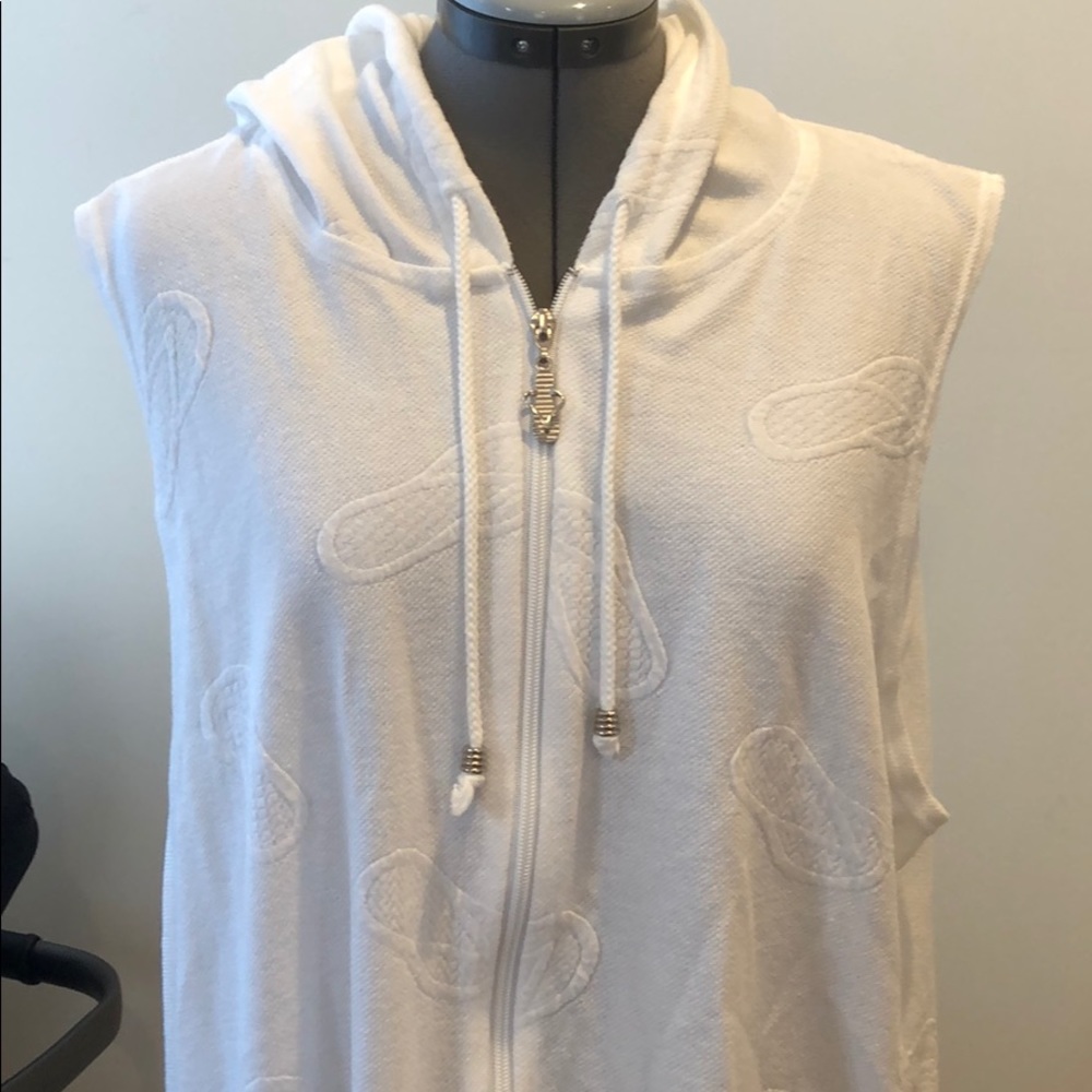 Hooded swim cover up